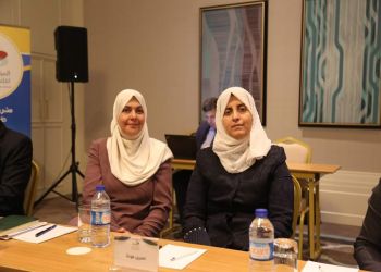 جانب من مشاركة رابطة المرأة الفلسطينية في الخارج في اجتماع الأمانة العامة للمؤتمر الشعبي لفلسطينيي الخارج الخامس
