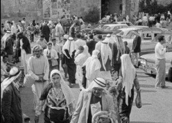 القدس طريق باب العمود عام 1936